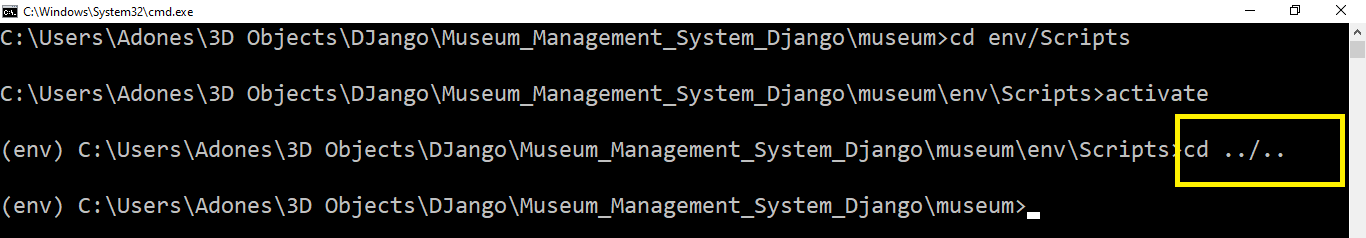 cd in Museum Management System Project in Django with Source Code