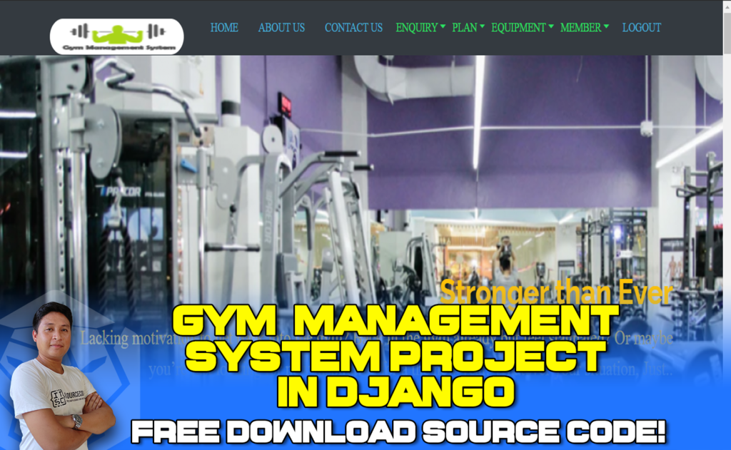 Gym Management System using Django with Source Code
