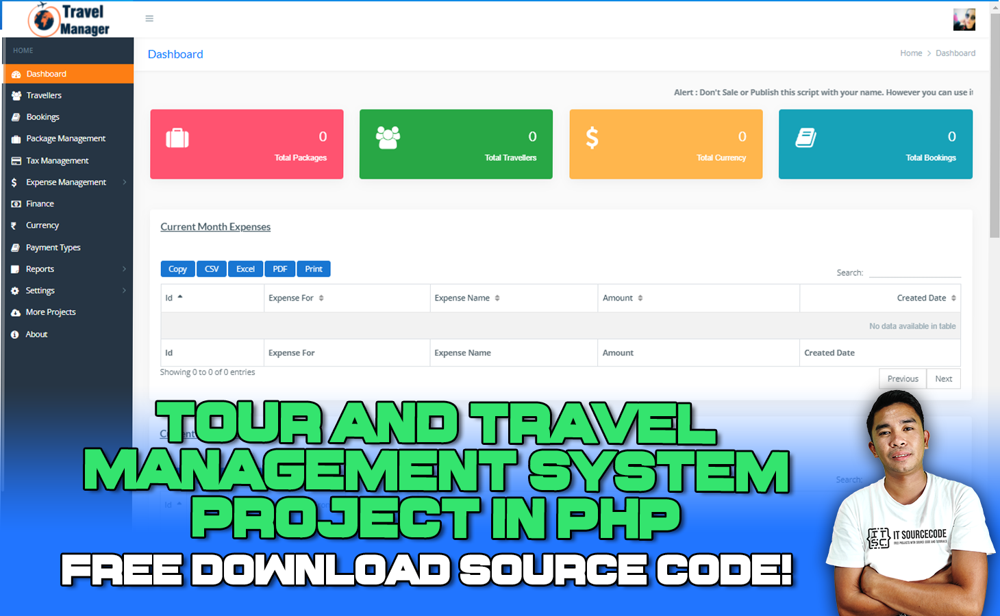 Tour And Travel Management System Project In PHP With Source Code