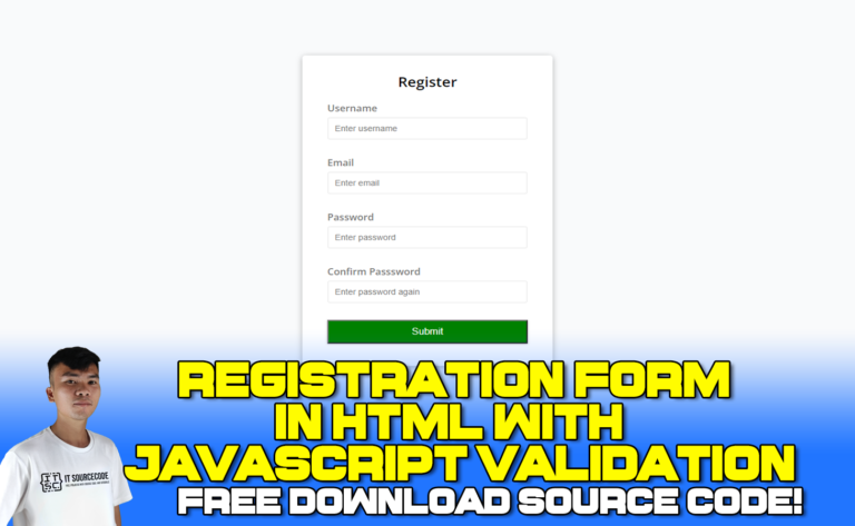 Registration Form in HTML with JavaScript Validation