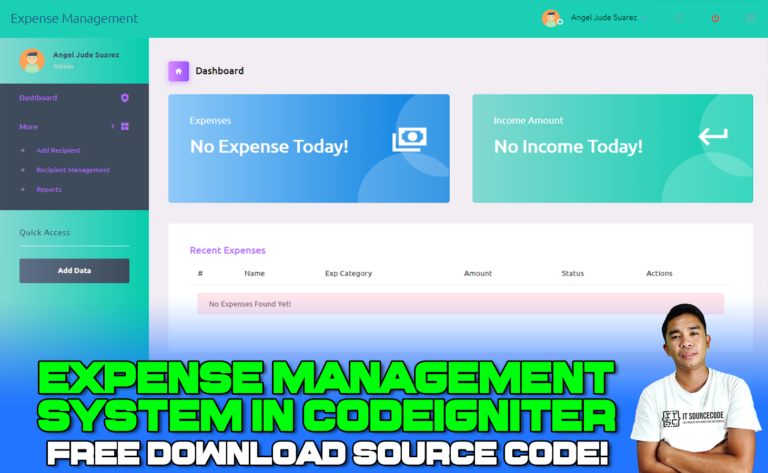 Expense Management System In Codeigniter