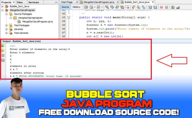 Bubble Sort Java Program with Source Code