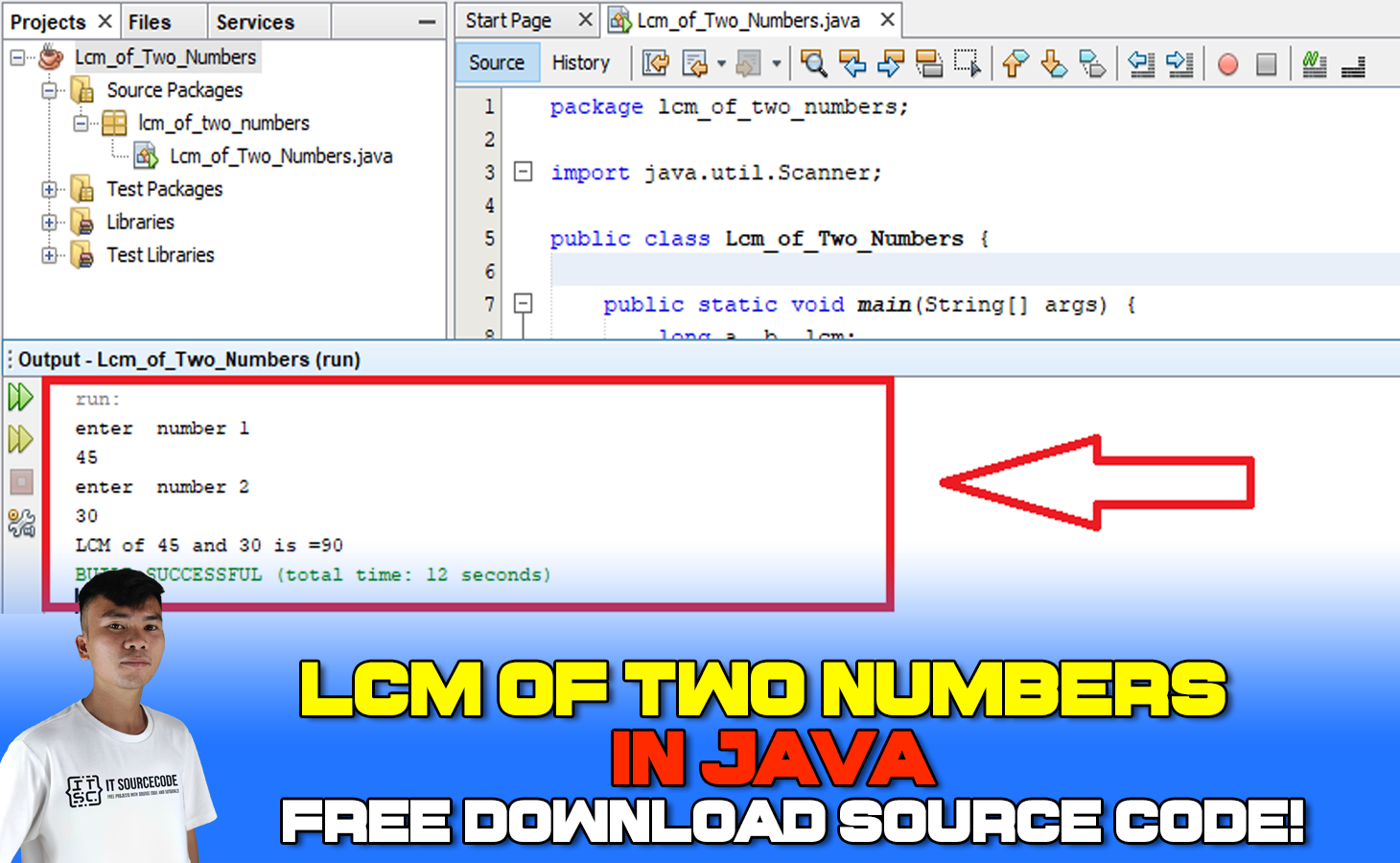 Lcm of Two Numbers in Java with Source Code Free Code