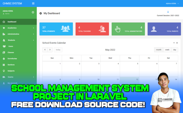 School Management System Project In Laravel With Source Code