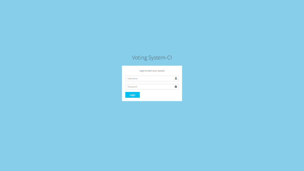 Online Voting System Login Page