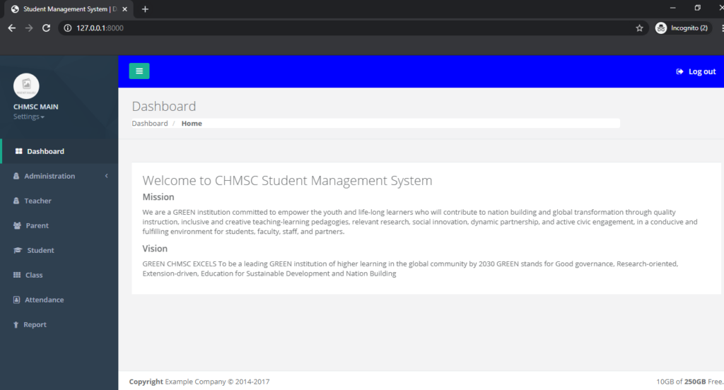 Student Management System In Laravel Admin Dashboard