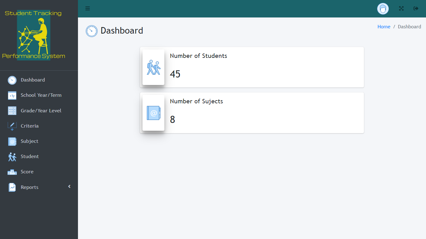 dashboard Academic Performance Tracking System
