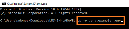 env in Laravel Library Management System