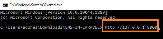 url in Laravel Library Management System